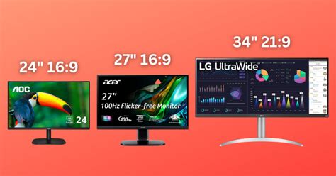 Computer Monitors Size Comparison With Chart 2024 Guide