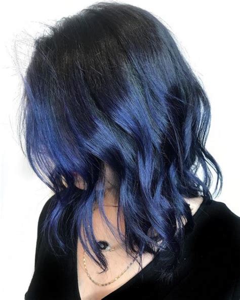16 Stunning Midnight Blue Hair Colors To See In 2021 Dark Blue Hair