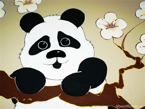 Panda Mural Hand Painted By Adrienne Of Aboutmuralsca