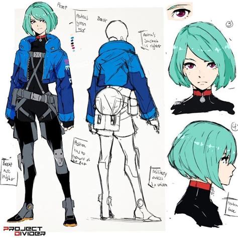 Anime Character Design Concept Art Drawings