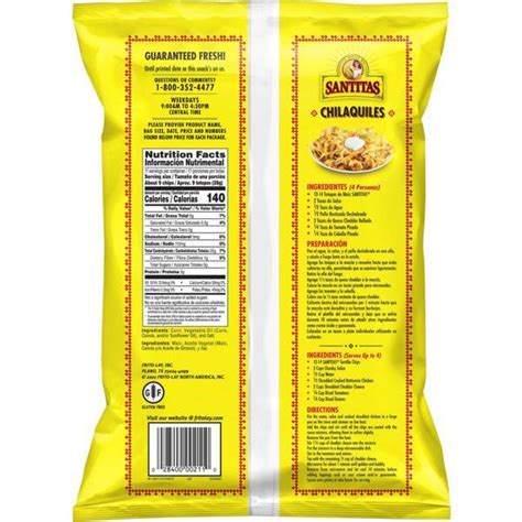 santitas tortilla chips nutrition label besto blog