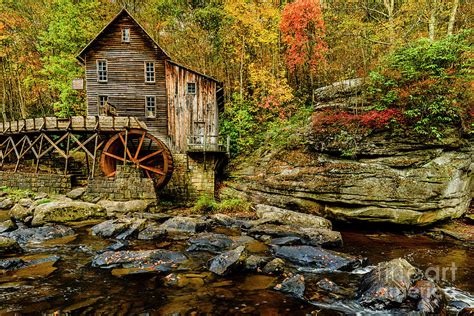 Autumn Glade Creek Grist Mill Photograph By Thomas R Fletcher Fine