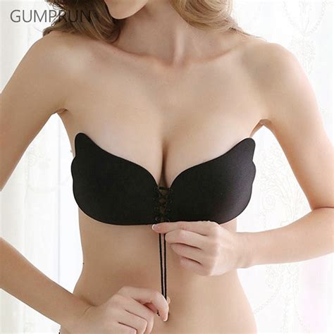 Gumprun Fashion Seamless Fly Bra Adhesive Silicone Backless Sexy Lingerie Women Underwear