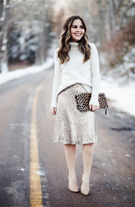 Christmas To New Years 2 Ways To Wear A Sequin Skirt This Season Dress Cori Lynn
