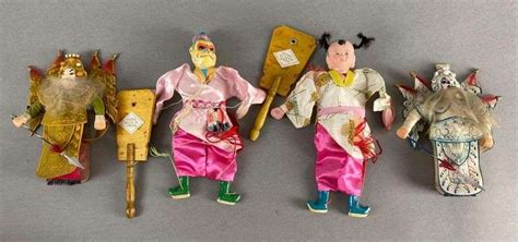 Group Of 4 Asian Marionette Puppets And Dolls Matthew Bullock Auctioneers