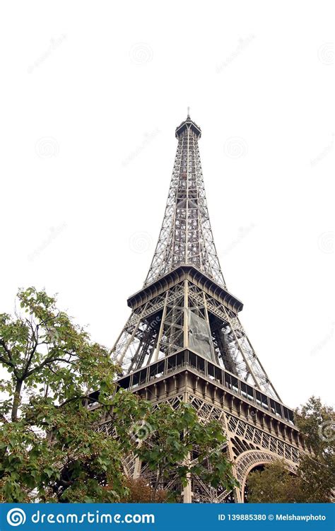 Eiffel Tower From Below Paris France Stock Photo Image Of Tree
