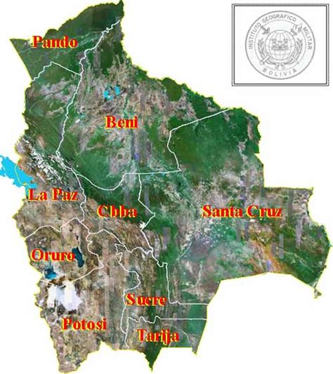 Mapa Satelital Bolivia