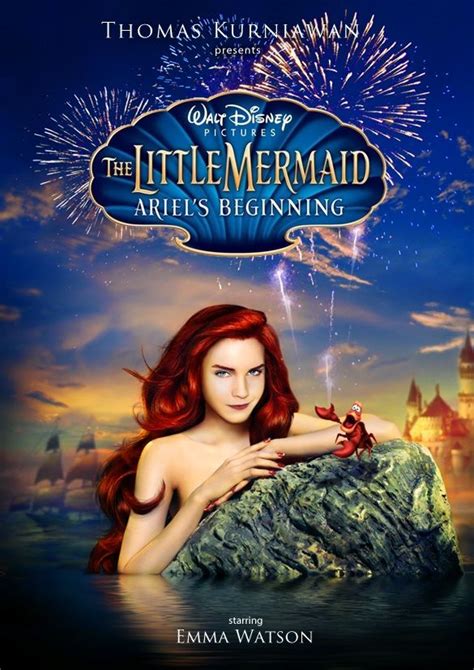 Disney Princess Celebrity Starring Emma Watson As Ariel By Thomas