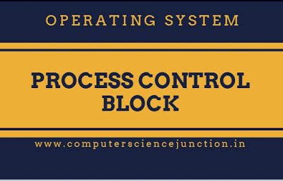 The process control block is also known as a task control block, entry of the process table, etc. Process Control Block in Operating System - Computer Science Junction