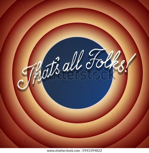 Thats All Folks Vintage Movie Ending Stock Vector Royalty Free 1941394822