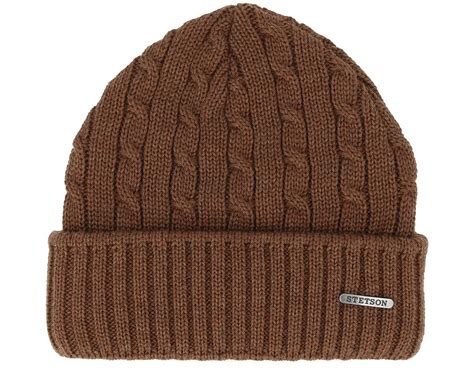 Wool Dark Brown Beanie Stetson Beanies Uk