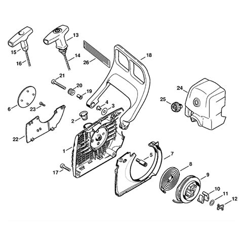 Stihl Ms 361 Chainsaw Ms361 C Bq Parts Diagram Rewind Starter