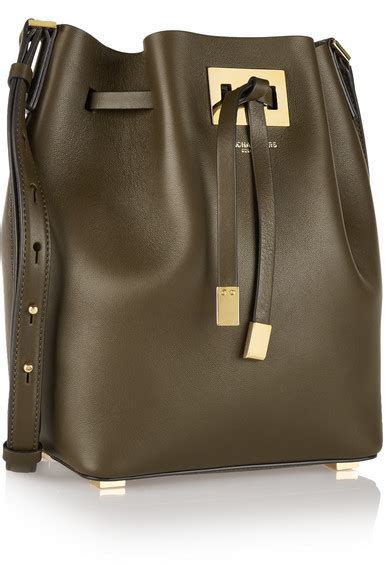 Michael Kors Collection Miranda Medium Leather Bucket Bag Net A