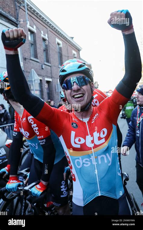 Belgian Milan Menten Of Lotto Dstny Celebrates After Winning The Grand