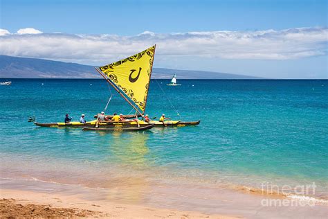 Hawaiian Sailing Canoe Race Maui Hawaii Photograph By Andrew Jackson