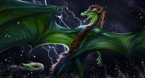 Wave And Thunder Beautiful Fantasy Dragon Art By Isvoc Deviantart