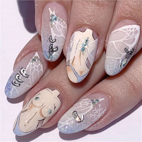 Pin By Depressedsksk On Nails Anime Nails Grunge Nails Swag Nails