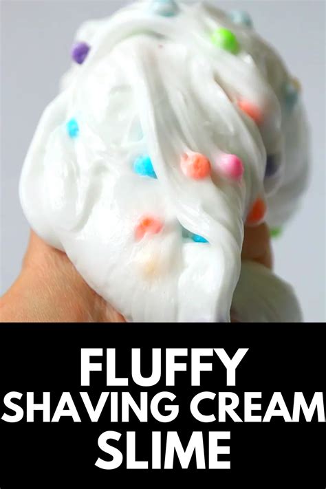 How To Make Fluffy Slime With Shaving Cream Shaving Cream Slime Recipe Slime With Shaving