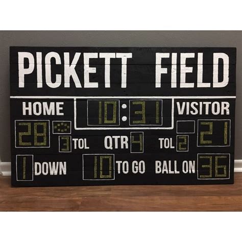 Football Scoreboard All Sizes Personalized Sports Themed Etsy In 2023