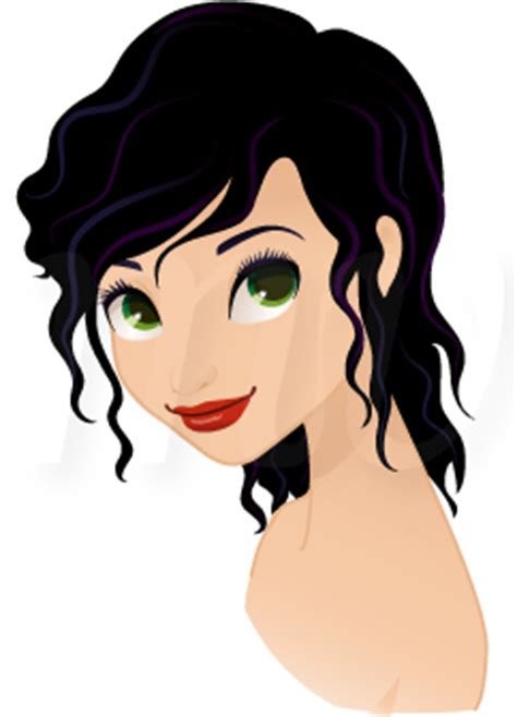 The cartoon hairstyles for consistently is a polish of twists, a reasonable geometry of the lines and light carelessness is permitted while making styling. Wavy Black Hairstyle illustration,Wavy Black Hairstyle ...
