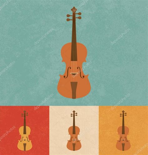 Retro Icons Violin — Stock Vector © Medveh 29548803