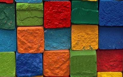 Colorful Bricks Moto Desktop Pantalla Batu Bata