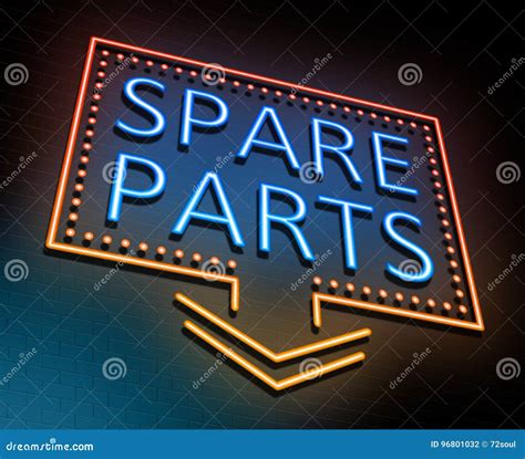 Spare Parts Car On The White Background Set Cartoon Vector