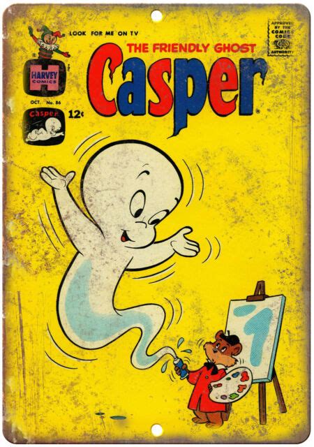 Casper The Friendly Ghost Comic Harvey 10 X 7 Reproduction Metal Sign