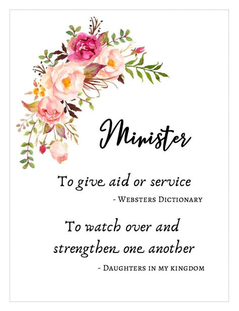 Minister Poster LDS Printable Lesson Handout Poster Etsy
