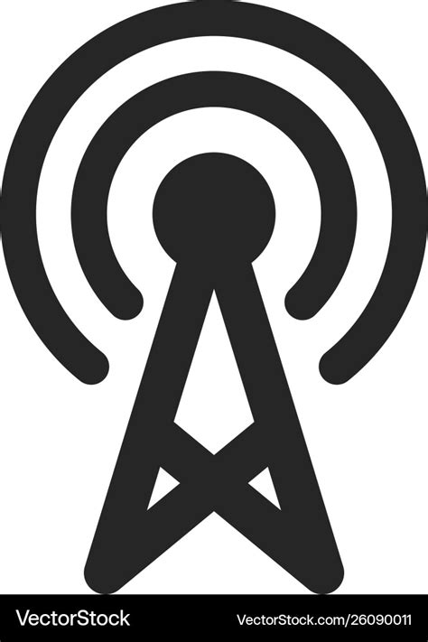 Wireless Network Icon Computer Networks Black Vector Image