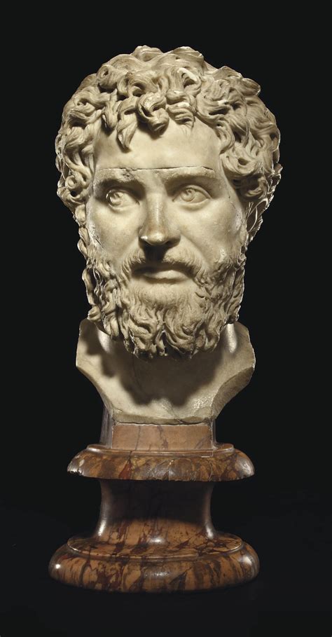 A Roman Marble Portrait Bust Of The Emperor Septimius Severus Circa