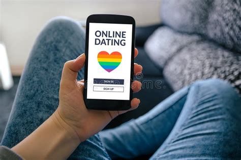 Lgbt Dating App Concept On Mobile Screen Stock Photo Image Of Chat