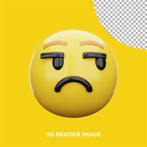 Premium Psd 3d Emoji Unamused Face