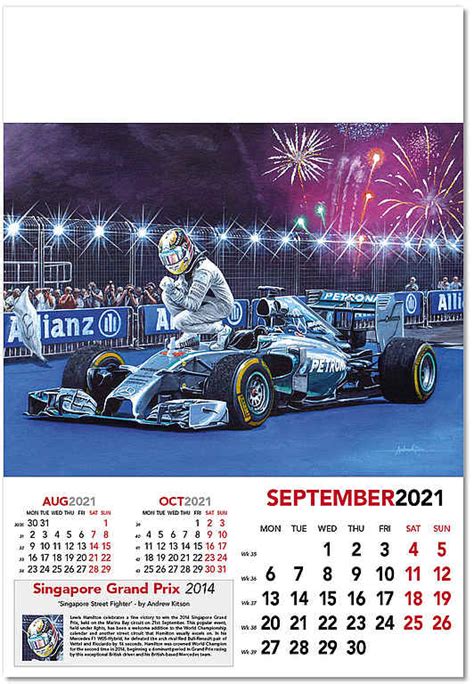 The 2021 f1 calendar consists of a record breaking 23 grand prix held across the world. Art Calendars: Kitson, Andrew : Formula-1 Wall Calendar ...