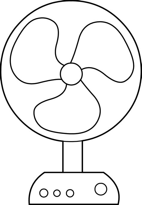 Electric Fan Line Art Free Clip Art