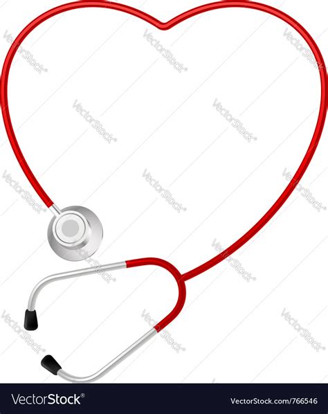 Stethoscope Heart Symbol Royalty Free Vector Image
