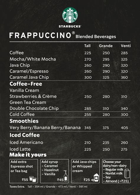 Starbucks Frappuccino Menu 2024 Gusta Lorrie