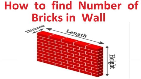 How To Find Number Of Bricks In Wall Youtube