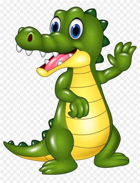 Crocodile Alligator Cartoon Illustration Cute Cartoon Crocodile
