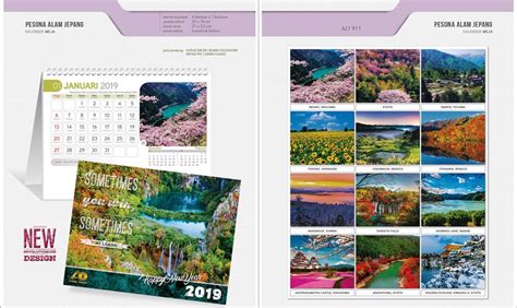 Kalender Meja 2019 Standard Pesona Alam Jepang Ao 911 Ayuprint