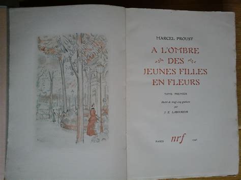A Lombre Des Jeunes Filles En Fleurs By Proust Très Bon Sous
