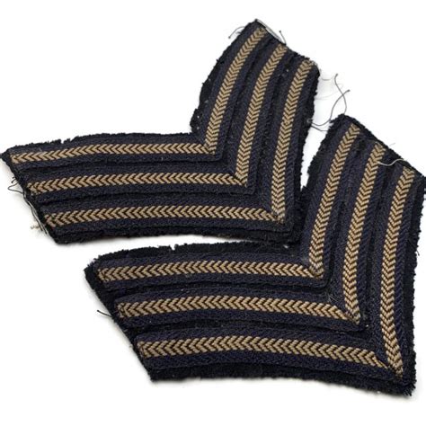 Ww2 Royal Air Force Raf Sergeants Cloth Chevron Insignia Rank Stripes Pair