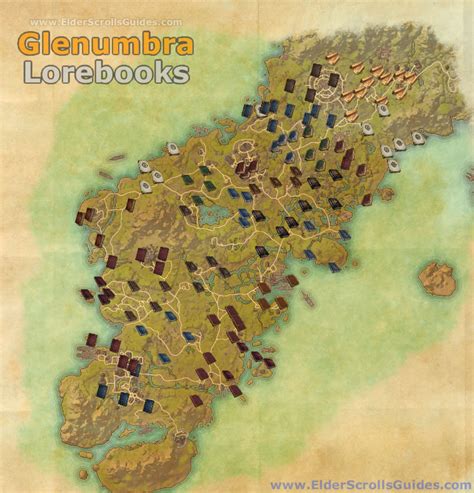 Glenumbra Lorebooks Map Elder Scrolls Online Guides