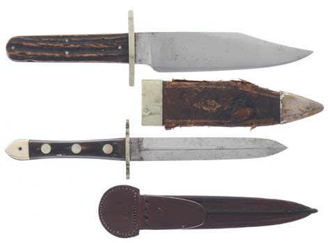Two Sheffield Bowie Knivesdaggers With Sheaths Rock Island Auction