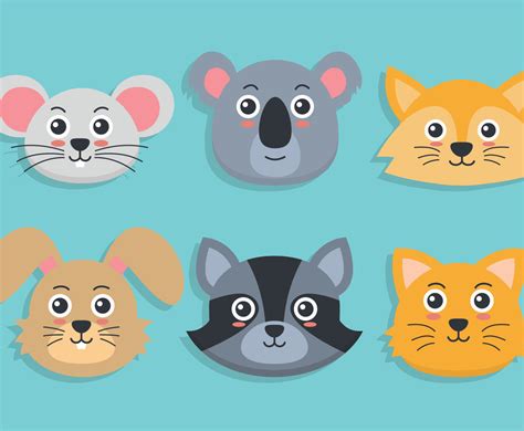 Animal Faces Vector Art And Graphics
