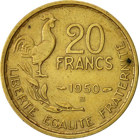 492508 Monnaie France Guiraud 20 Francs 1950 Beaumont Le Roger