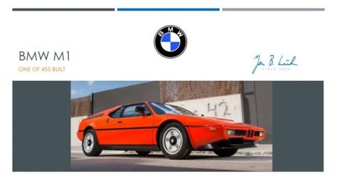1980 Bmw M1 Classic Driver Market M Bmw Bmw M1 Collector Cars For