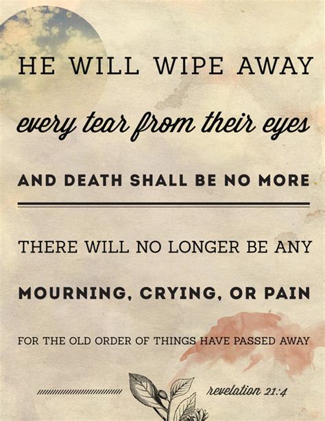 Revelation 214 Niv ‘he Will Wipe Every Tear Faithful In Christ