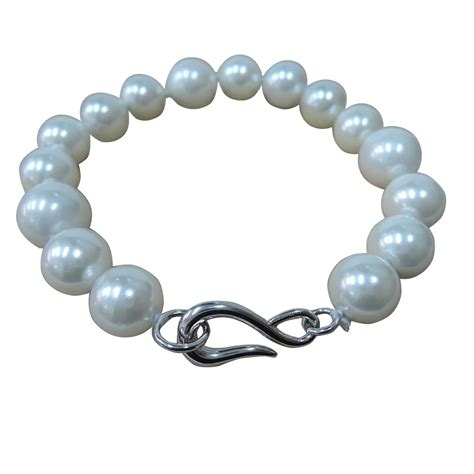 9 10mm Perfect Round Sea Shell Pearl Bracelet For Women Or Girls Beads