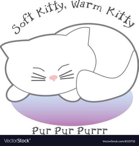 Soft Kitty Warm Kitty Royalty Free Vector Image
